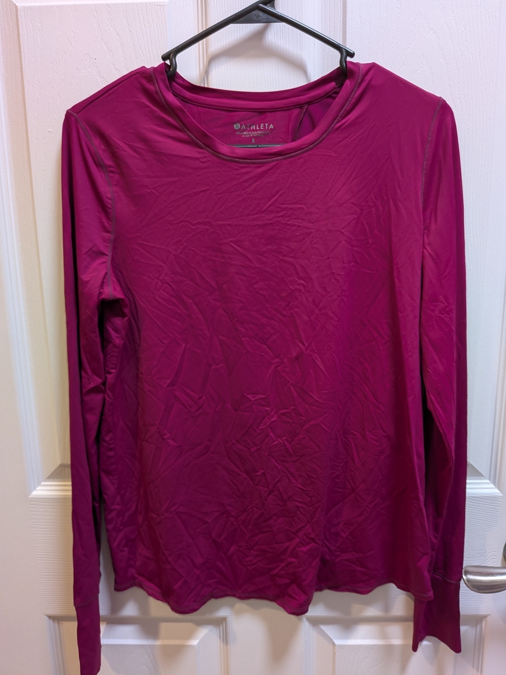 Athleta Long-Sleeve Crew Neck Top - Magenta